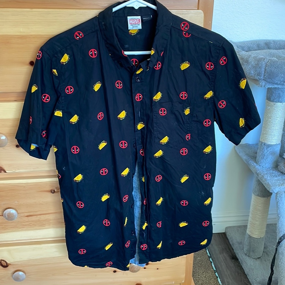 Marvel Deadpool Button Down